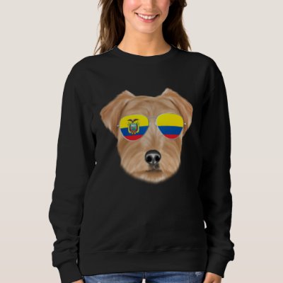 Ecuadorian Flag Norfolk Terrier Dog Ecuador Pocket Sweatshirt