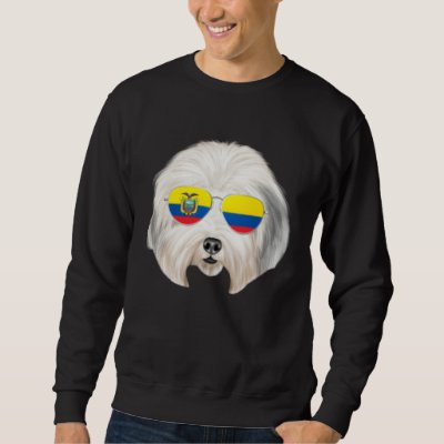 Ecuadorian Flag Old English Sheepdog Dog Ecuador P Sweatshirt