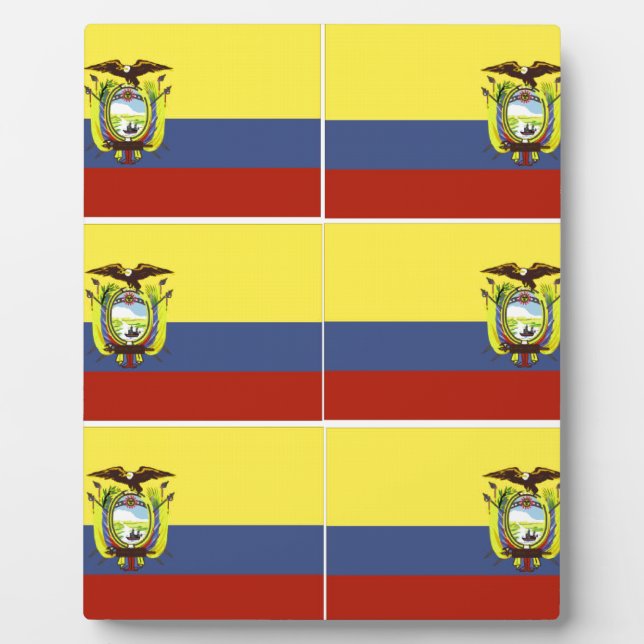 ecuadorian flag plaque (Front)