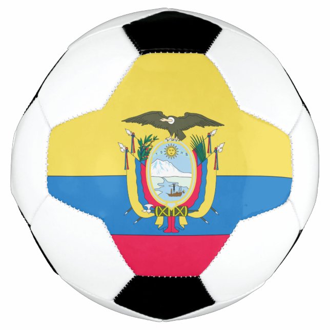 Ecuadorian flag soccer ball
