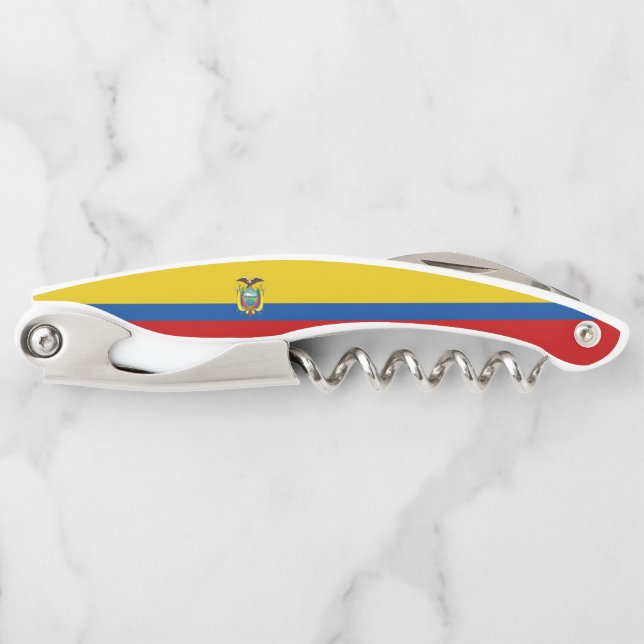 Ecuadorian flag waiter's corkscrew (Front)