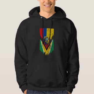 Ecuadorian Guyanese Flags Ripped Torn Ecuador Guya Hoodie