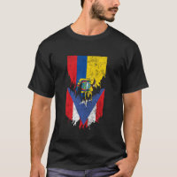 Ecuadorian Puerto Rican Flags Ripped Ecuador Puert