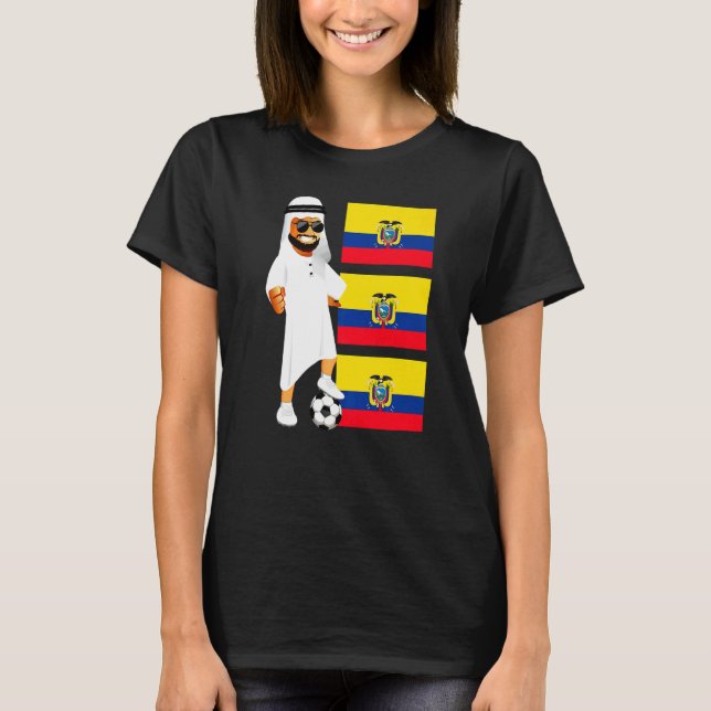 Ecuadorian Sheik Ecuador Flag Soccer T-Shirt (Front)