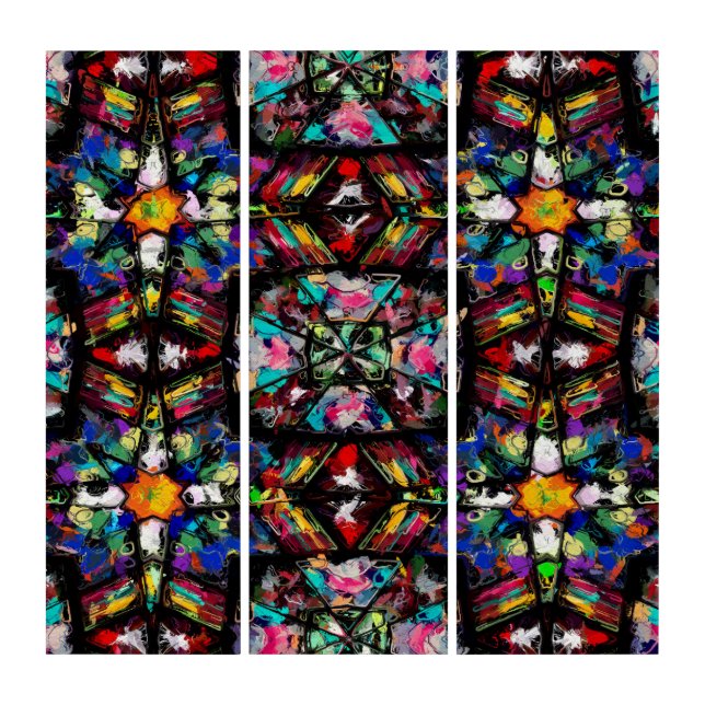 Ecuadorian Stain Glass Triptych (Front)