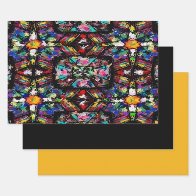 Ecuadorian Stained Glass Wrapping Paper Sheets (Set)