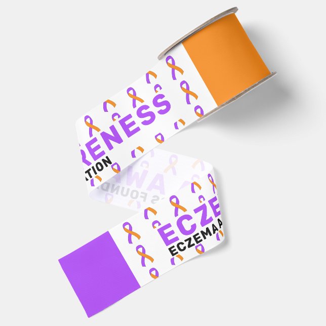 Eczema Awareness Pattern Ribbon (Front+Back)