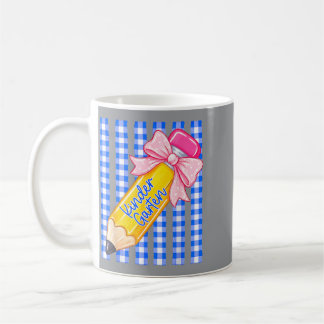 Ed Back To School Pencil Bow Kindergarten Teachers Coffee Mug
