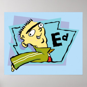Ed Character Graphic Poster