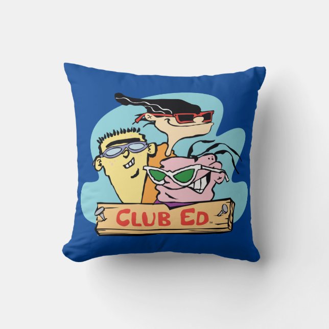 Ed, Edd, n Eddy - Club Ed Throw Pillow (Front)