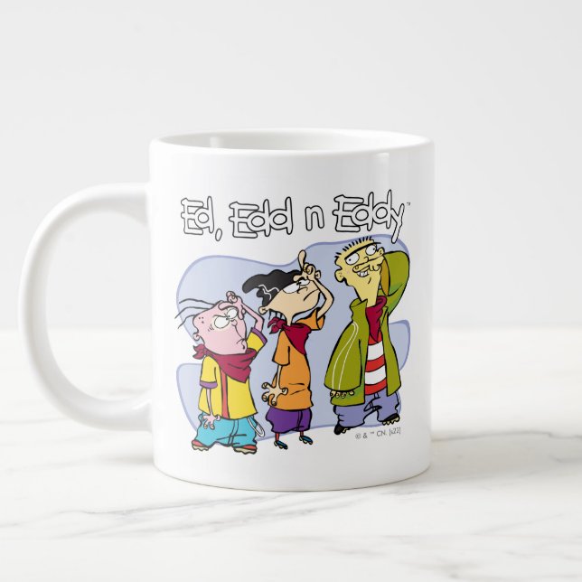 Ed, Edd, n Eddy Hand Signs Giant Coffee Mug (Left)