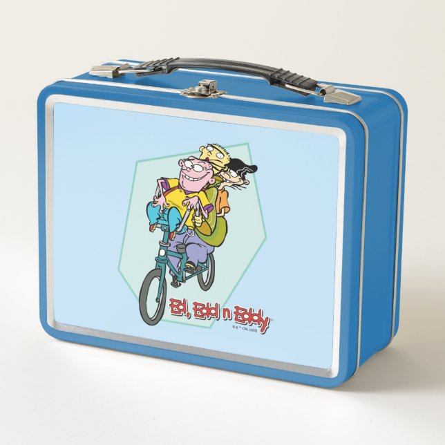 Ed, Edd, n Eddy on a Bike Metal Lunch Box (Front)