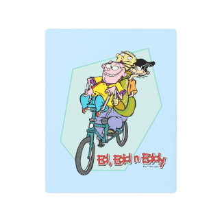 Ed, Edd, n Eddy on a Bike Metal Print