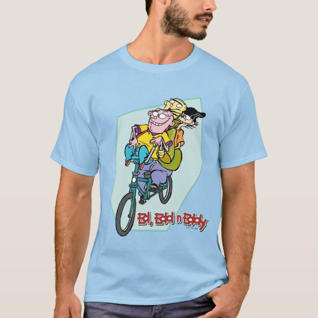 Ed, Edd, n Eddy on a Bike T-Shirt (Front)