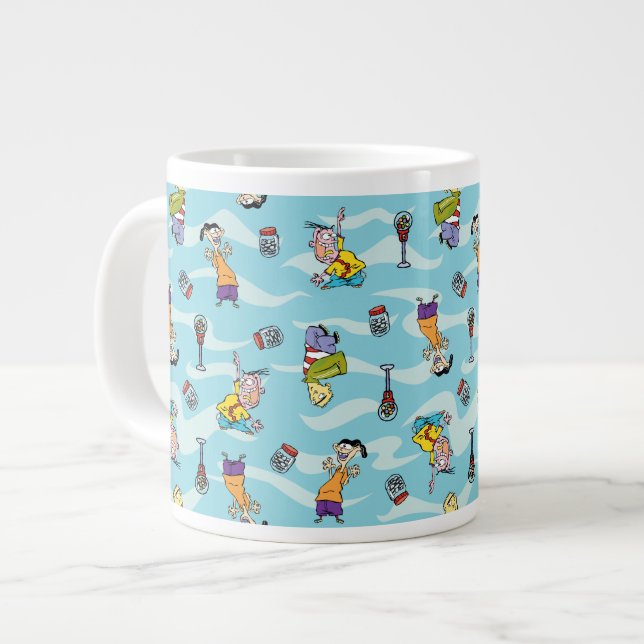Ed, Edd, n Eddy Pattern Giant Coffee Mug (Front Left)