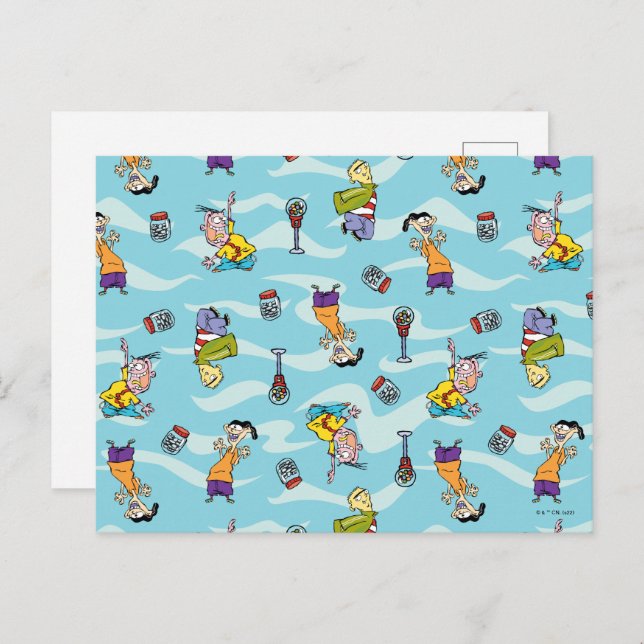 Ed, Edd, n Eddy Pattern Postcard (Front/Back)