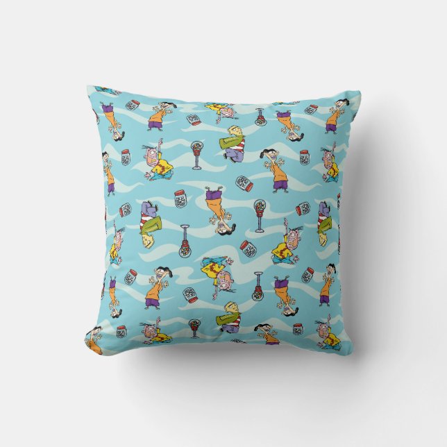 Ed, Edd, n Eddy Pattern Throw Pillow (Front)