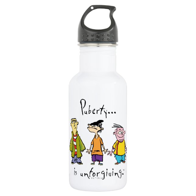 Ed, Edd, n Eddy - Puberty Is Unforgiving Stainless Steel Water Bottle (Front)