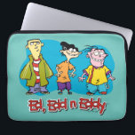 Ed, Edd, n Eddy Smiling Laptop Sleeve<br><div class="desc">Check out this fun graphic of Ed,  Edd,  and Eddy standing in a row and smiling,  featuring the show logo.</div>
