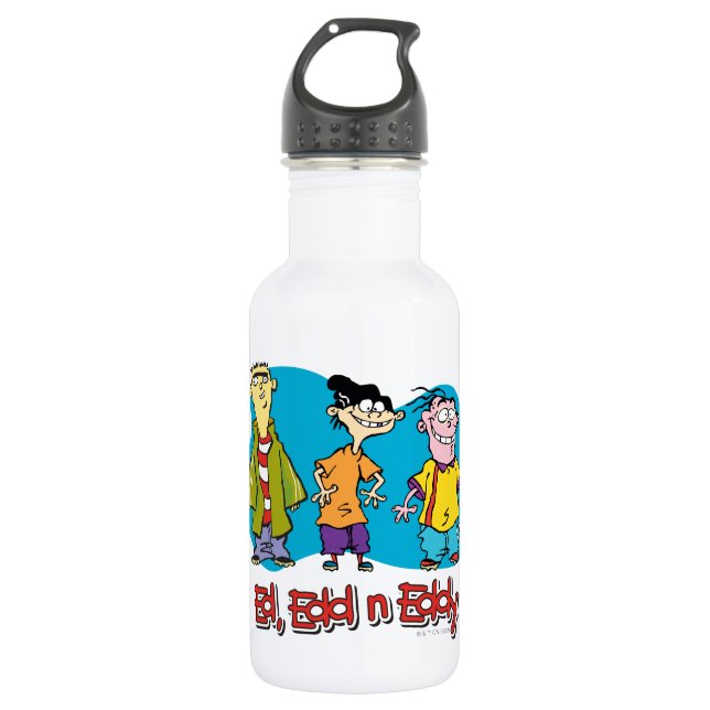 Ed, Edd, n Eddy Smiling Stainless Steel Water Bottle (Front)