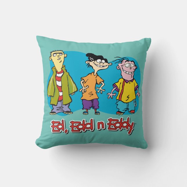 Ed, Edd, n Eddy Smiling Throw Pillow (Front)