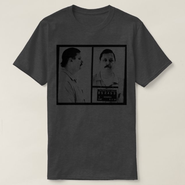 Ed Kemper Mugshot Retro Aesthetic 80s Style Design T-Shirt (Design Front)