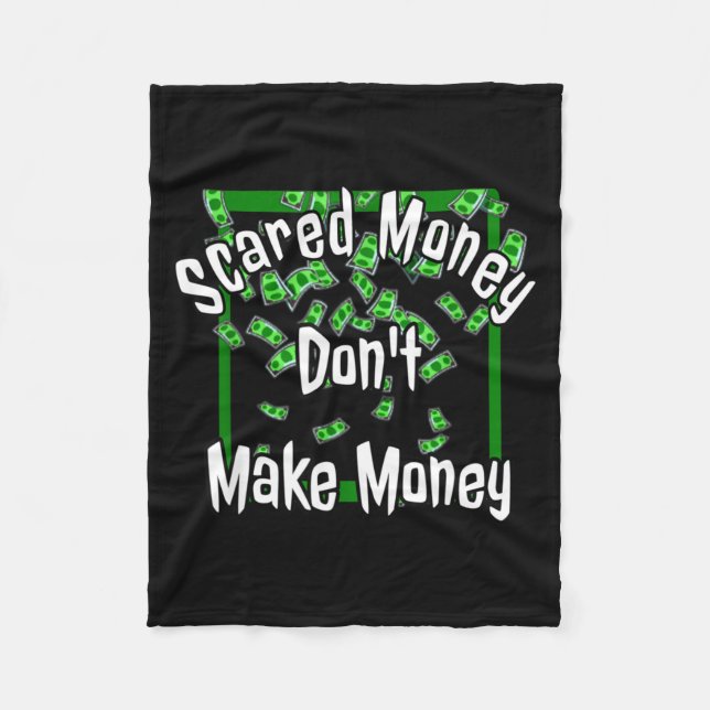 Ed Money Don't Make Money Stock Market Traders Gif Fleece Blanket (Front)
