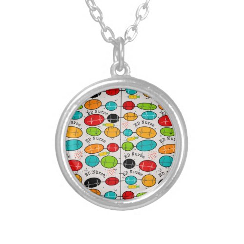 ED Nurse Whimsical  Silver Plated Necklace