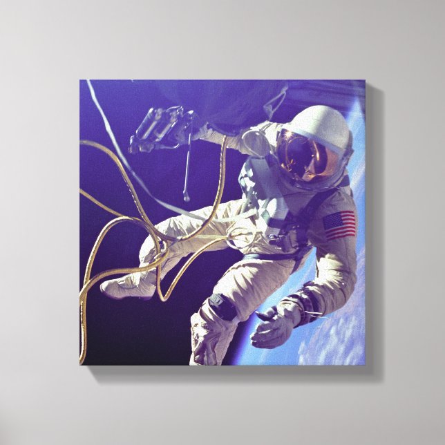 Ed White First American Spacewalker Photograph Canvas Print (Front)