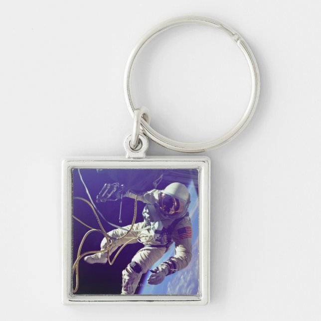 Ed White First American Spacewalker Photograph Keychain (Front)