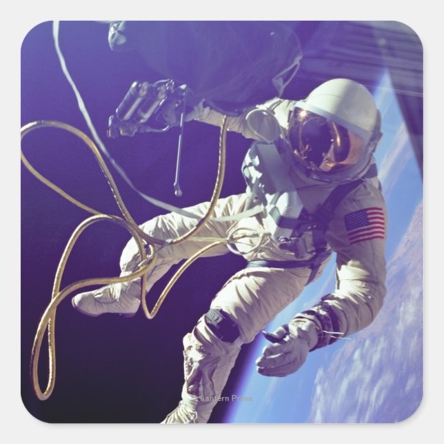 Ed White First American Spacewalker Photograph Square Sticker (Front)