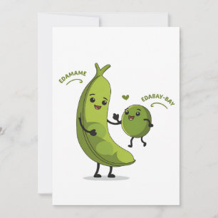 Edamame EdaBay-Bay Funny Pregnancy New Mom Holiday Card
