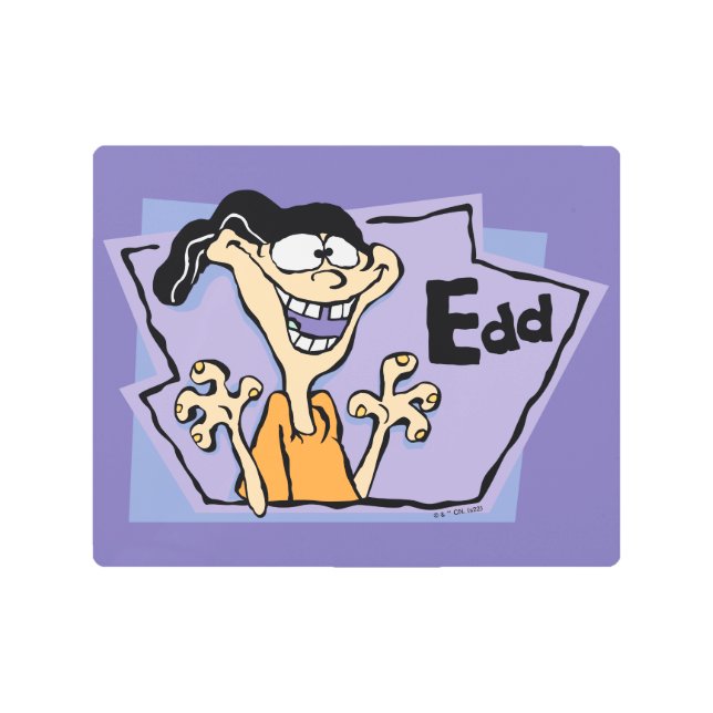Edd Character Graphic Metal Print (Front)