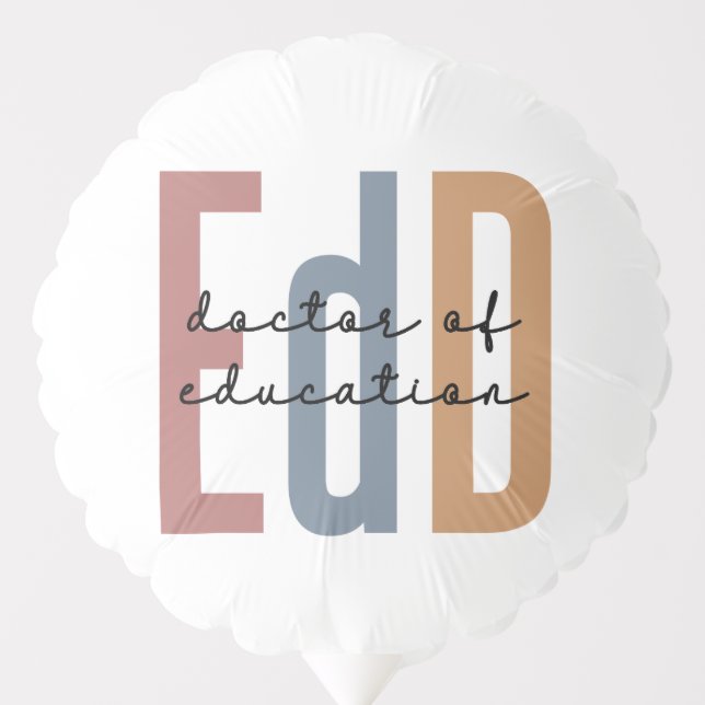 EdD Doctor Of Education Graduation Balloon (Front)