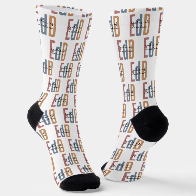 EdD Doctor Of Education Graduation Socks (Angled)