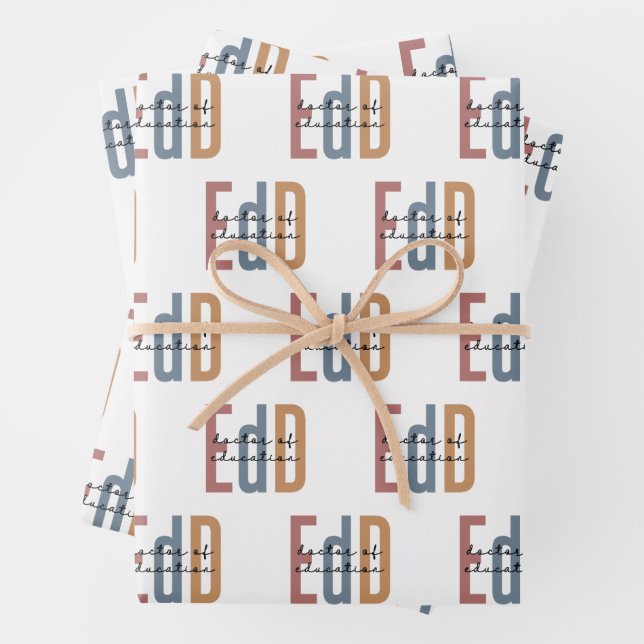 EdD Doctor Of Education Graduation Wrapping Paper Sheets (In situ)