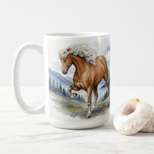 Edda Silver bay Icelandic Horse in the Mountains S Coffee Mug