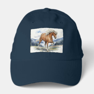 Edda Silver bay Icelandic Horse in the Mountains S Performance Cap
