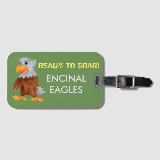 Eddie Eagle Luggage Tag (Front Horizontal)