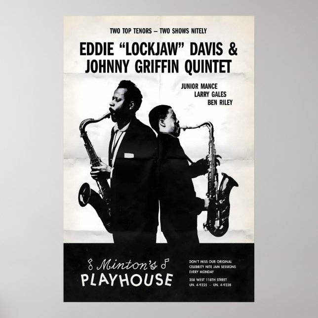 Eddie Lockjaw Davis - Johnny Griffin jazz poster (Front)