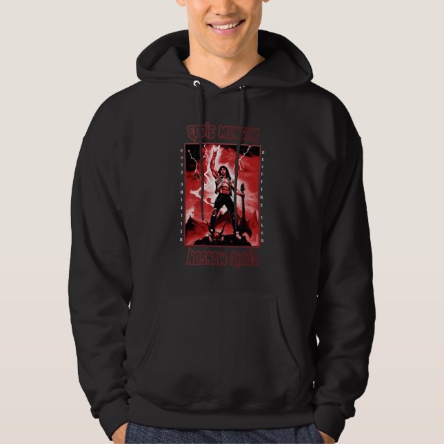 Eddie Munson Lightning Guitar Power Hoodie (Front)