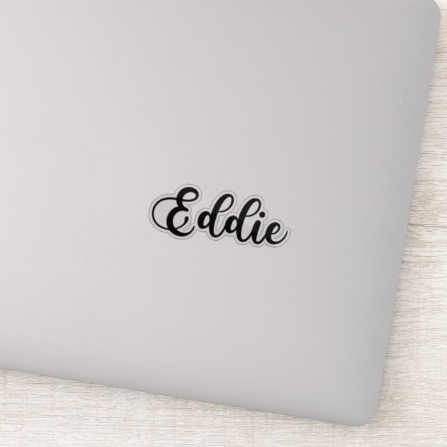 Eddie Name - Handwritten Calligraphy Sticker (Detail)