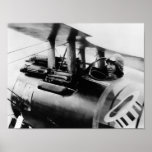 Eddie Rickenbacker in his SPAD Biplane - WW1 Poster