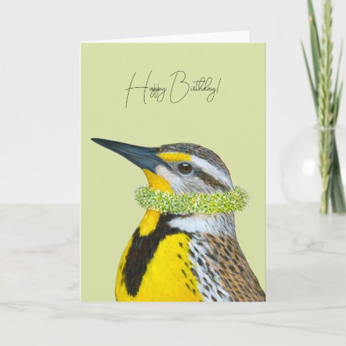 Eddie the meadowlark birthday card