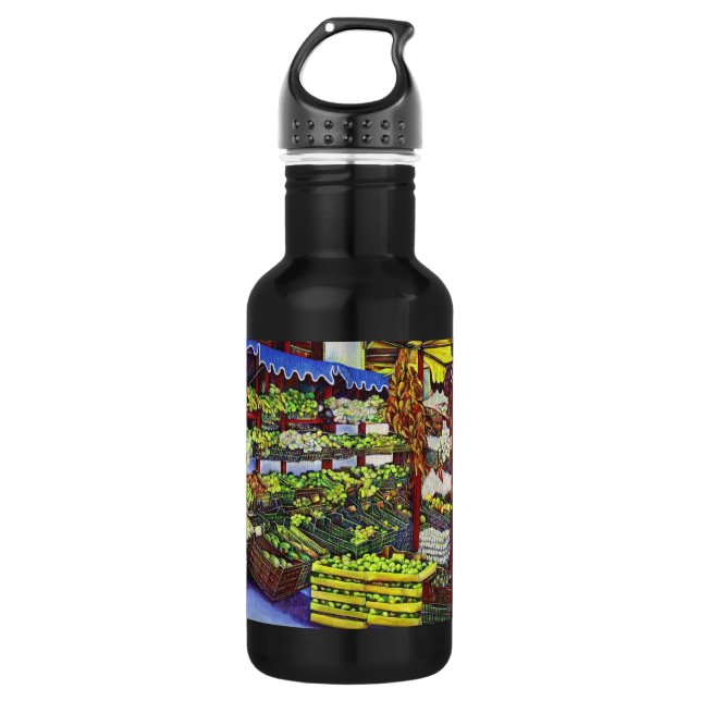 Eddie's Market, Hungary Stainless Steel Water Bottle (Front)
