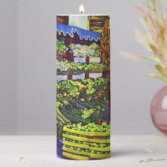 Eddie's Market Pillar Candle (In Situ)