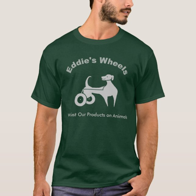 Eddie's Wheels Dark T-Shirt (Front)