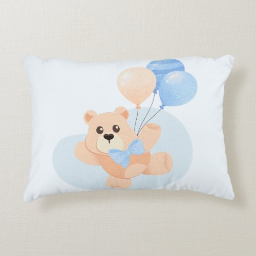 eddy Bears Gender Reveal baby shower  Accent Pillow