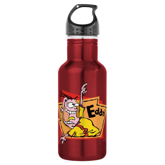 Eddy Character Graphic Stainless Steel Water Bottle (Front)
