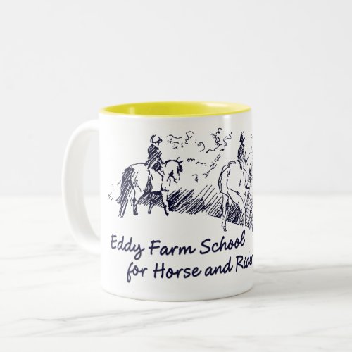 Eddy Farm School for Horse and Rider Two_Tone Coffee Mug